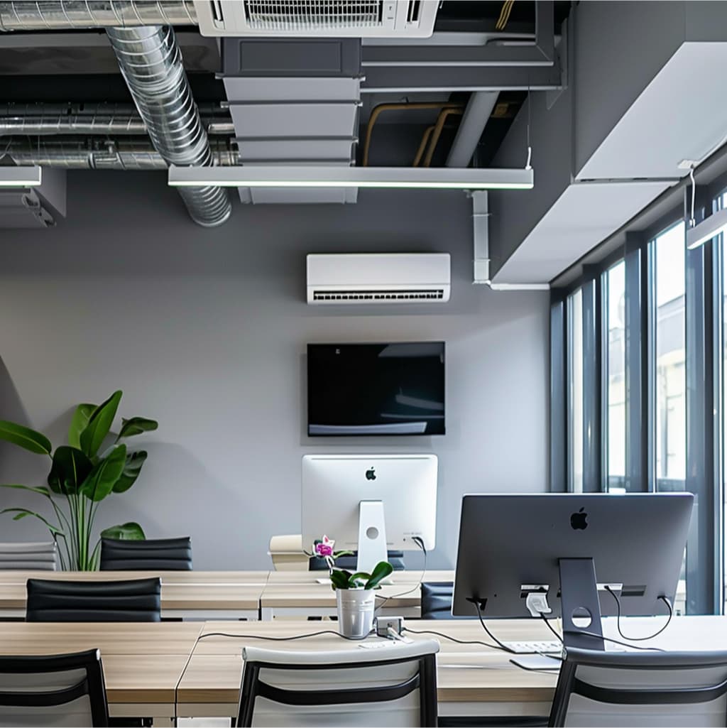 Oficina con una buena ventilación de CFM ventilación y soluciones